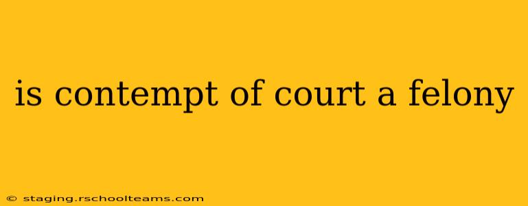is contempt of court a felony