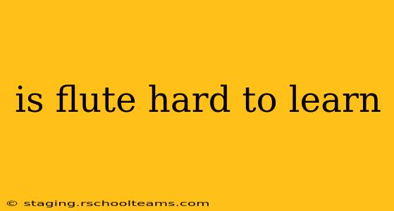 is flute hard to learn