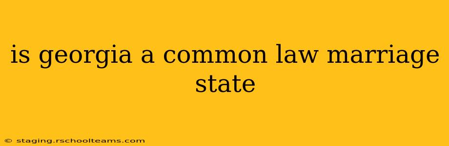 is georgia a common law marriage state