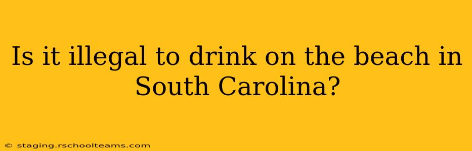 Is it illegal to drink on the beach in South Carolina?