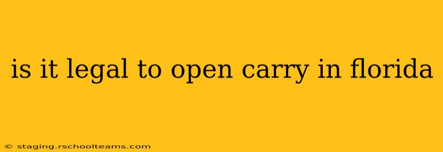 is it legal to open carry in florida