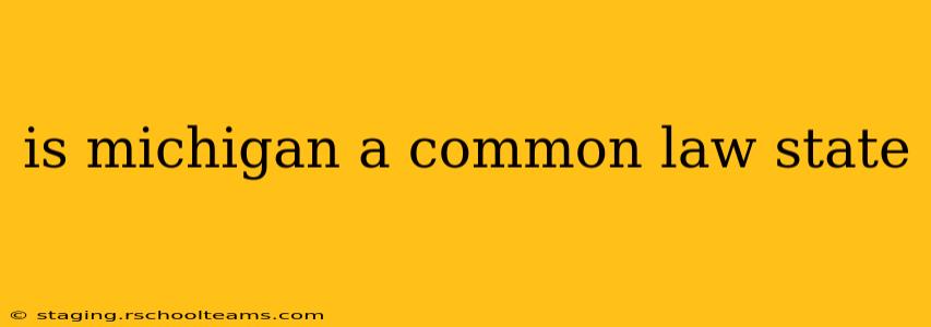 is michigan a common law state