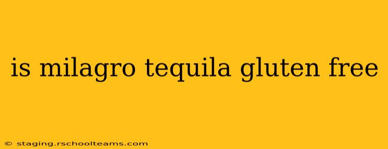 is milagro tequila gluten free