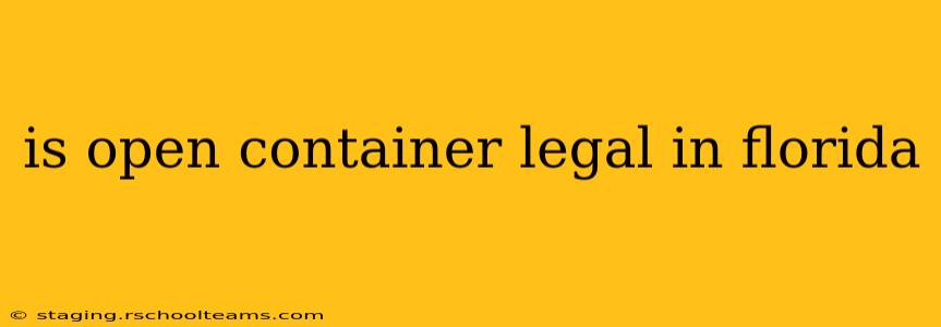 is open container legal in florida
