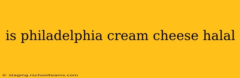 is philadelphia cream cheese halal