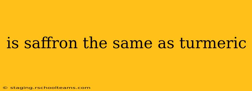 is saffron the same as turmeric