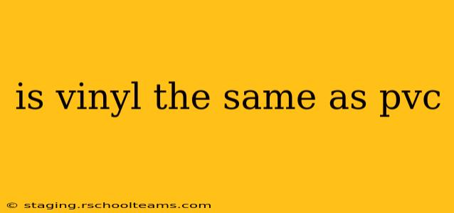 is vinyl the same as pvc