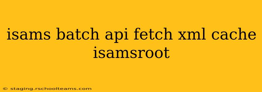 isams batch api fetch xml cache isamsroot