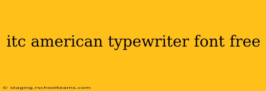 itc american typewriter font free
