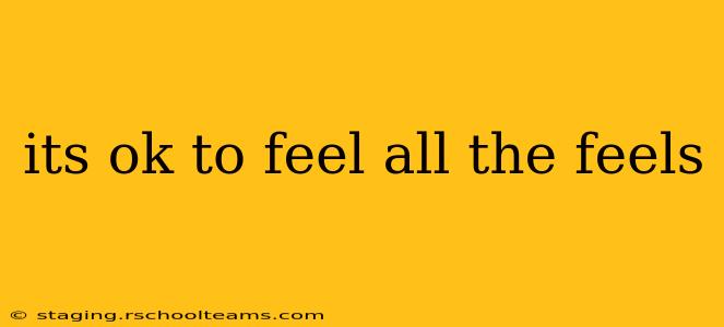 its ok to feel all the feels