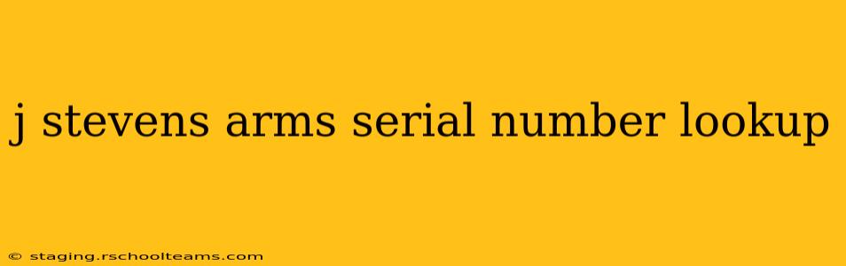 j stevens arms serial number lookup