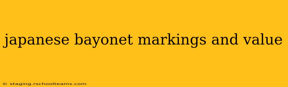 japanese bayonet markings and value