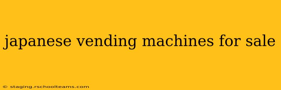 japanese vending machines for sale