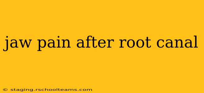 jaw pain after root canal
