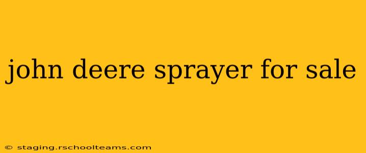 john deere sprayer for sale