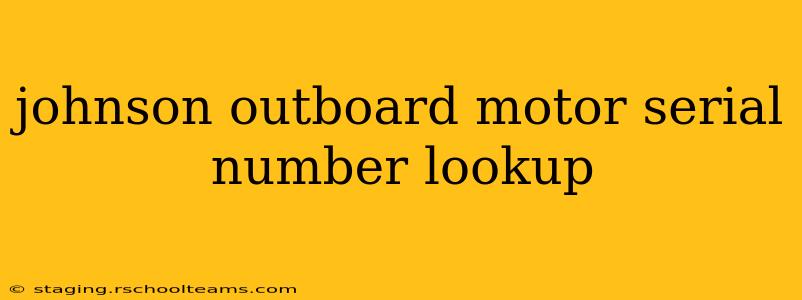 johnson outboard motor serial number lookup