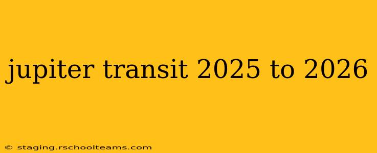 jupiter transit 2025 to 2026