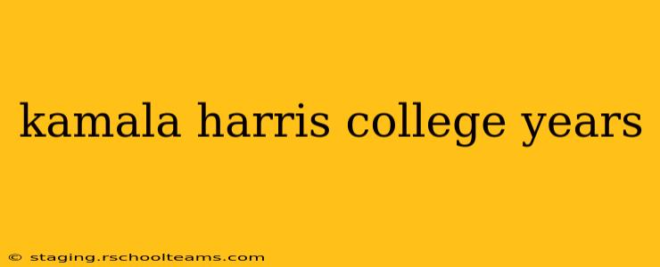 kamala harris college years