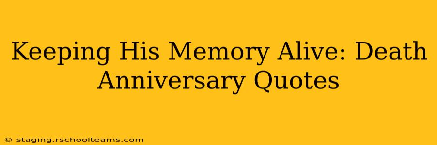 Keeping His Memory Alive: Death Anniversary Quotes