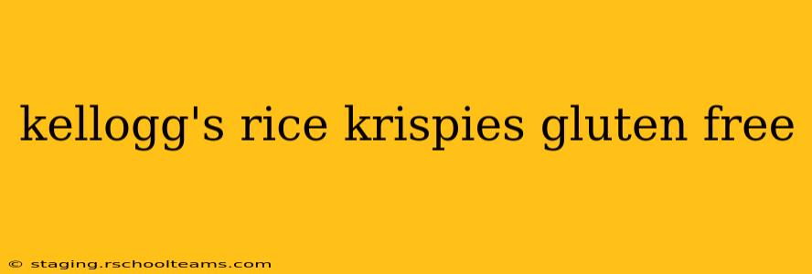 kellogg's rice krispies gluten free