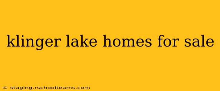 klinger lake homes for sale