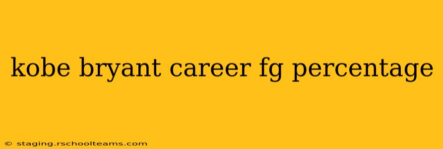 kobe bryant career fg percentage