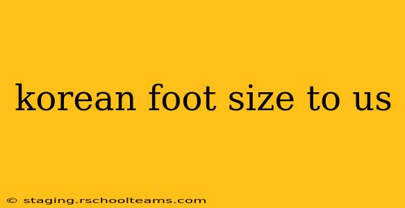 korean foot size to us