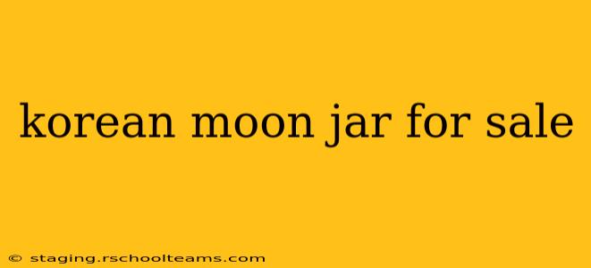 korean moon jar for sale