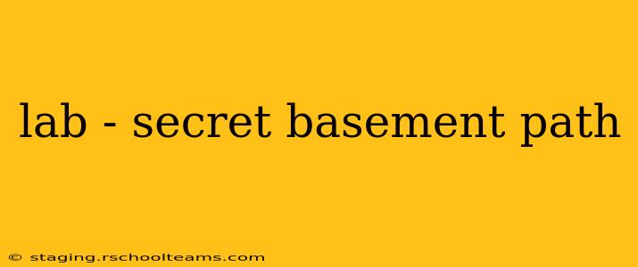 lab - secret basement path