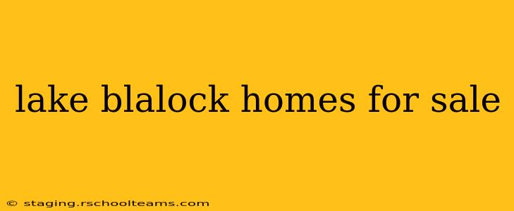 lake blalock homes for sale