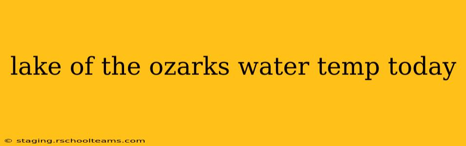 lake of the ozarks water temp today