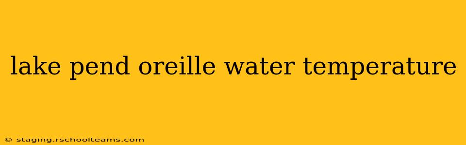 lake pend oreille water temperature