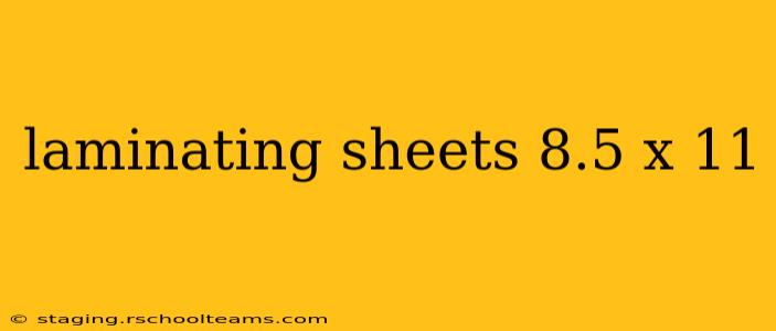 laminating sheets 8.5 x 11