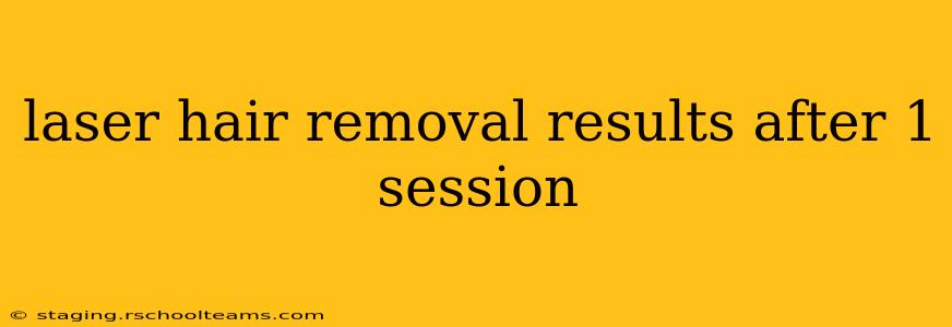laser hair removal results after 1 session