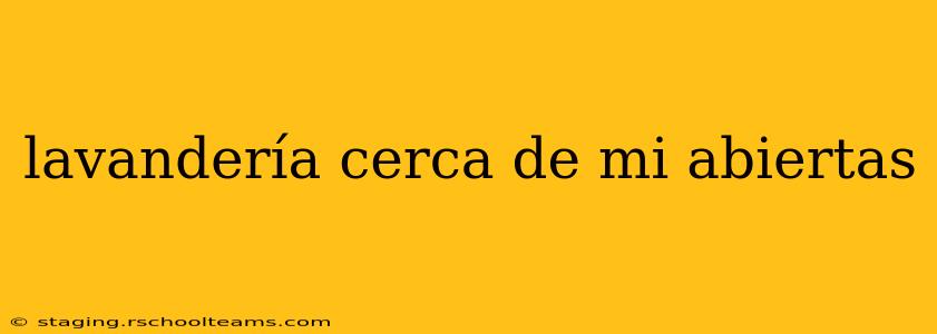 lavandería cerca de mi abiertas