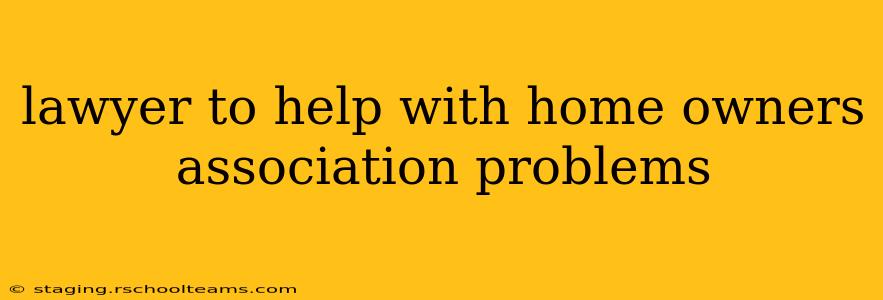 lawyer to help with home owners association problems