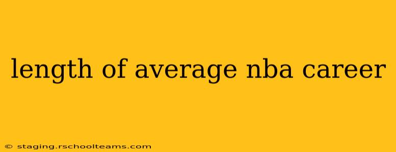 length of average nba career