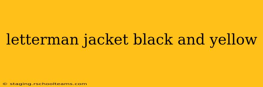 letterman jacket black and yellow