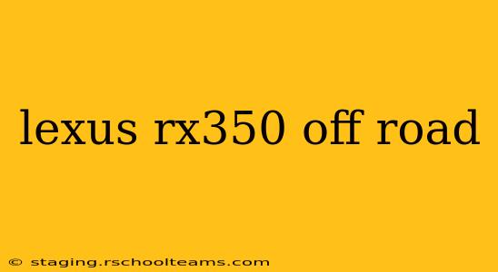lexus rx350 off road