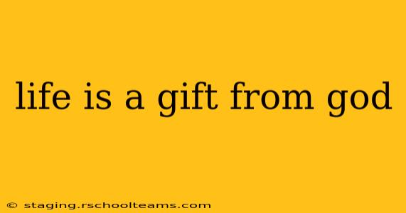 life is a gift from god