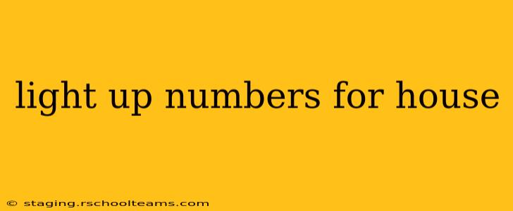 light up numbers for house