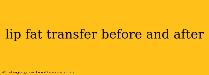 lip fat transfer before and after