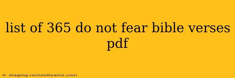 list of 365 do not fear bible verses pdf