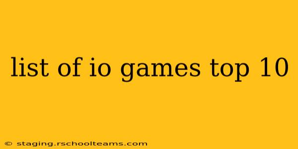 list of io games top 10