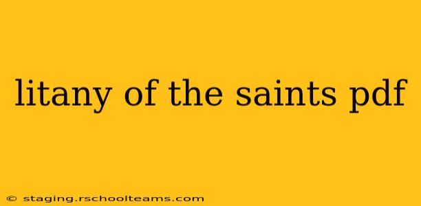litany of the saints pdf