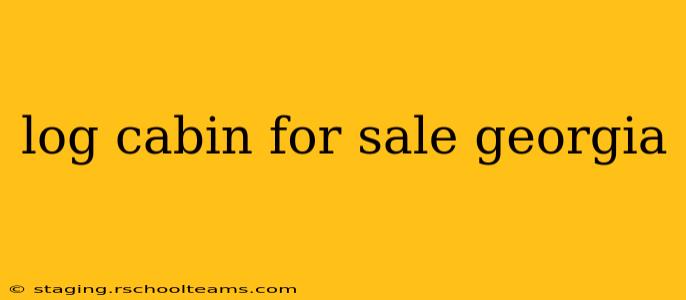 log cabin for sale georgia