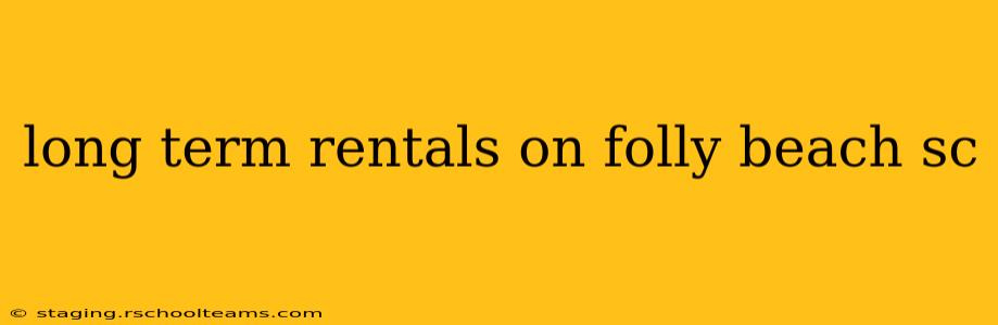 long term rentals on folly beach sc