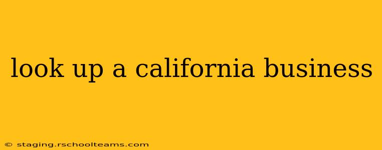 look up a california business