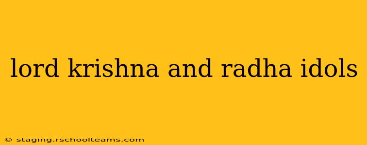 lord krishna and radha idols