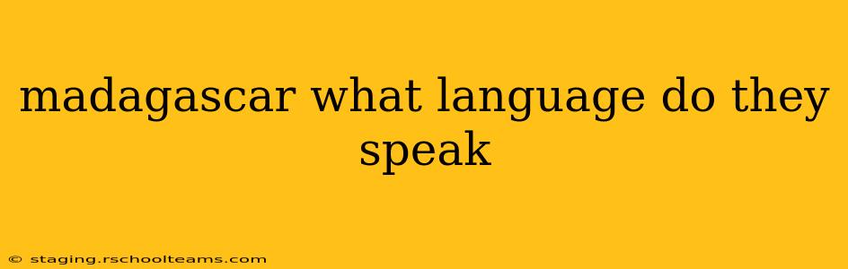 madagascar what language do they speak